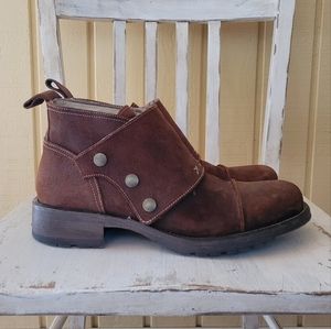 Gordon Rush distressed Suede Brown Leather boots size 9